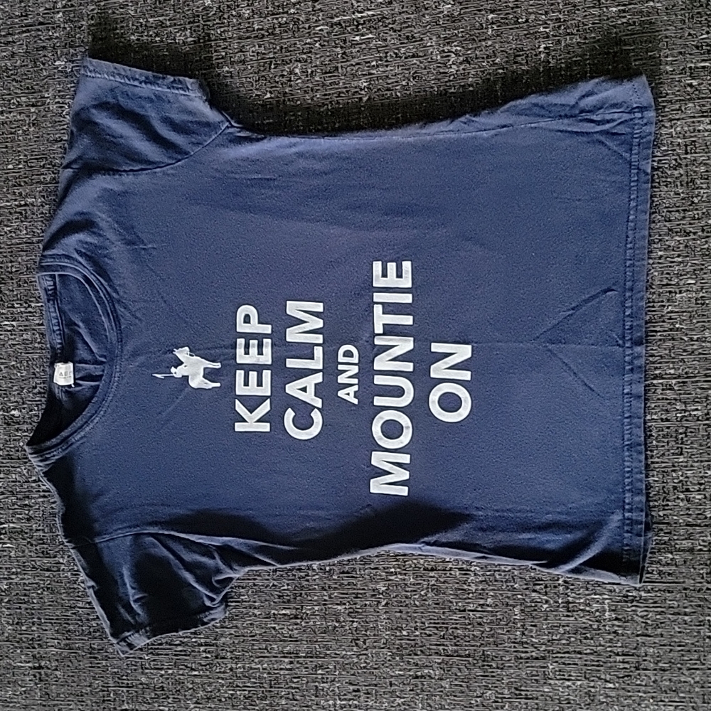 Keep Calm and Mountie On Navy t-shirt